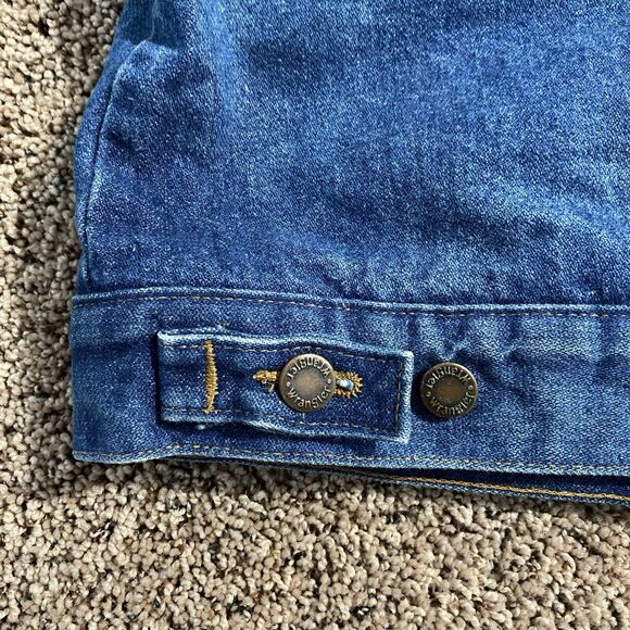 Wrangler Sherpa Collar Blue Denim Vest Men's XXL Western Cowboy Rodeo - Picture 5 of 7